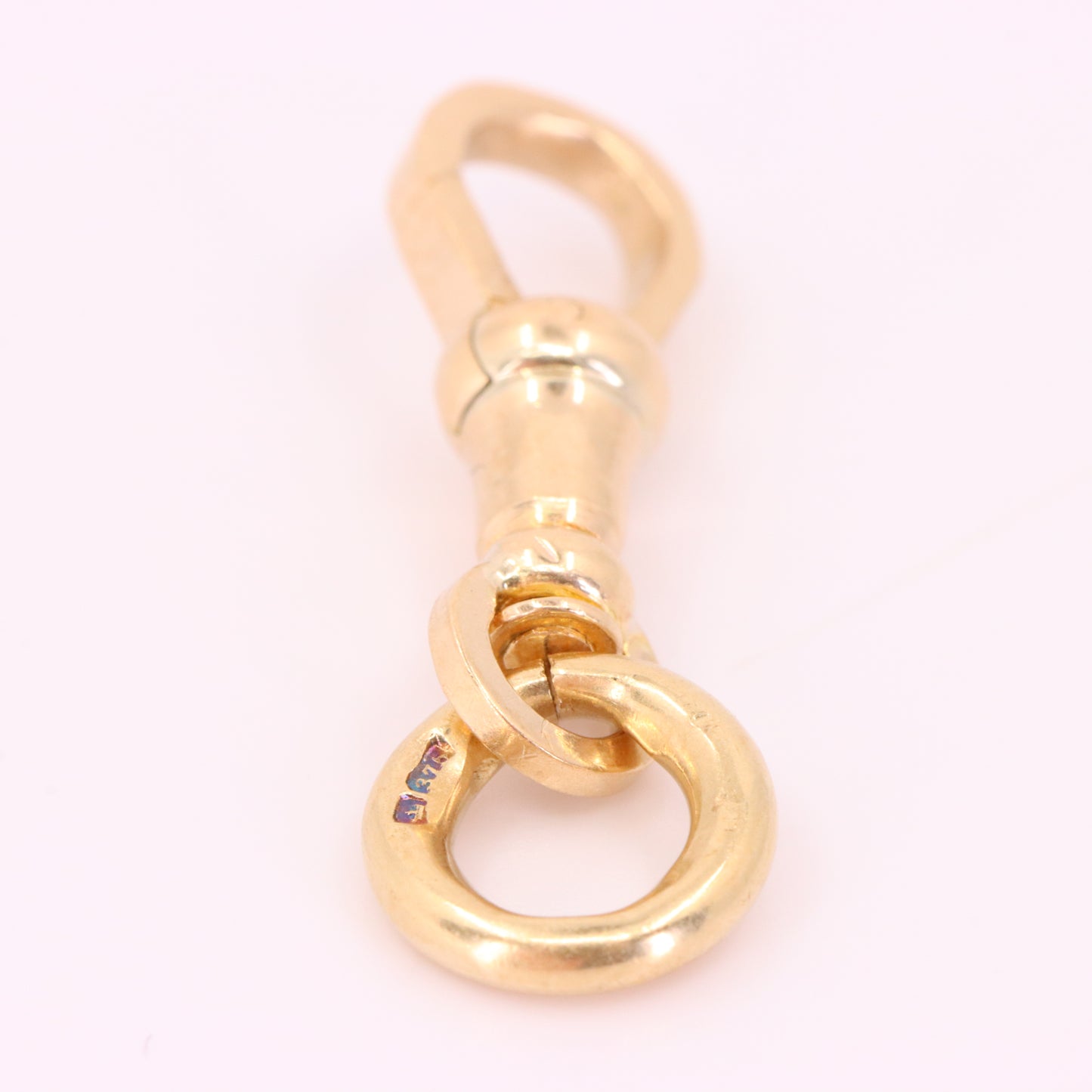 Antique 9ct Hallmarked Yellow Gold Dog Clip Clasp Jewellery Finding Charm Holder