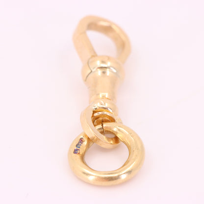 Antique 9ct Hallmarked Yellow Gold Dog Clip Clasp Jewellery Finding Charm Holder