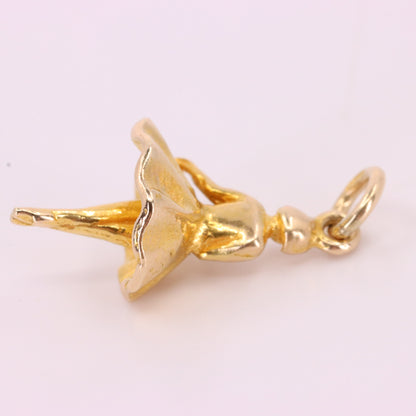 Vintage 9ct Hallmarked Gold Ballerina Dancer Woman Charm Ballet Pendant Gift