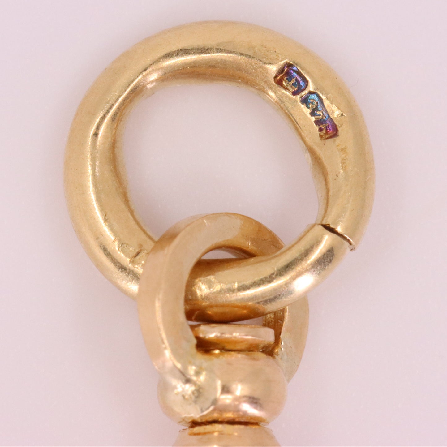 Antique 9ct Hallmarked Yellow Gold Dog Clip Clasp Jewellery Finding Charm Holder