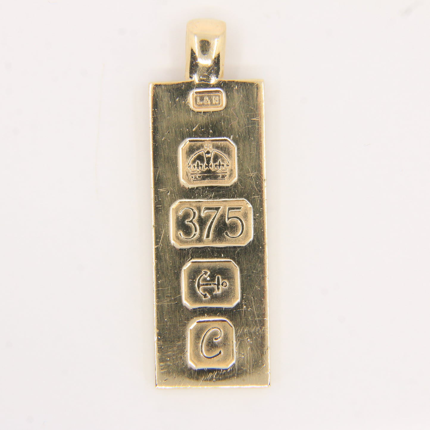 Vintage 9ct Hallmarked Yellow Gold 1977 Ingot Pendant 0.55oz Smooth Bar