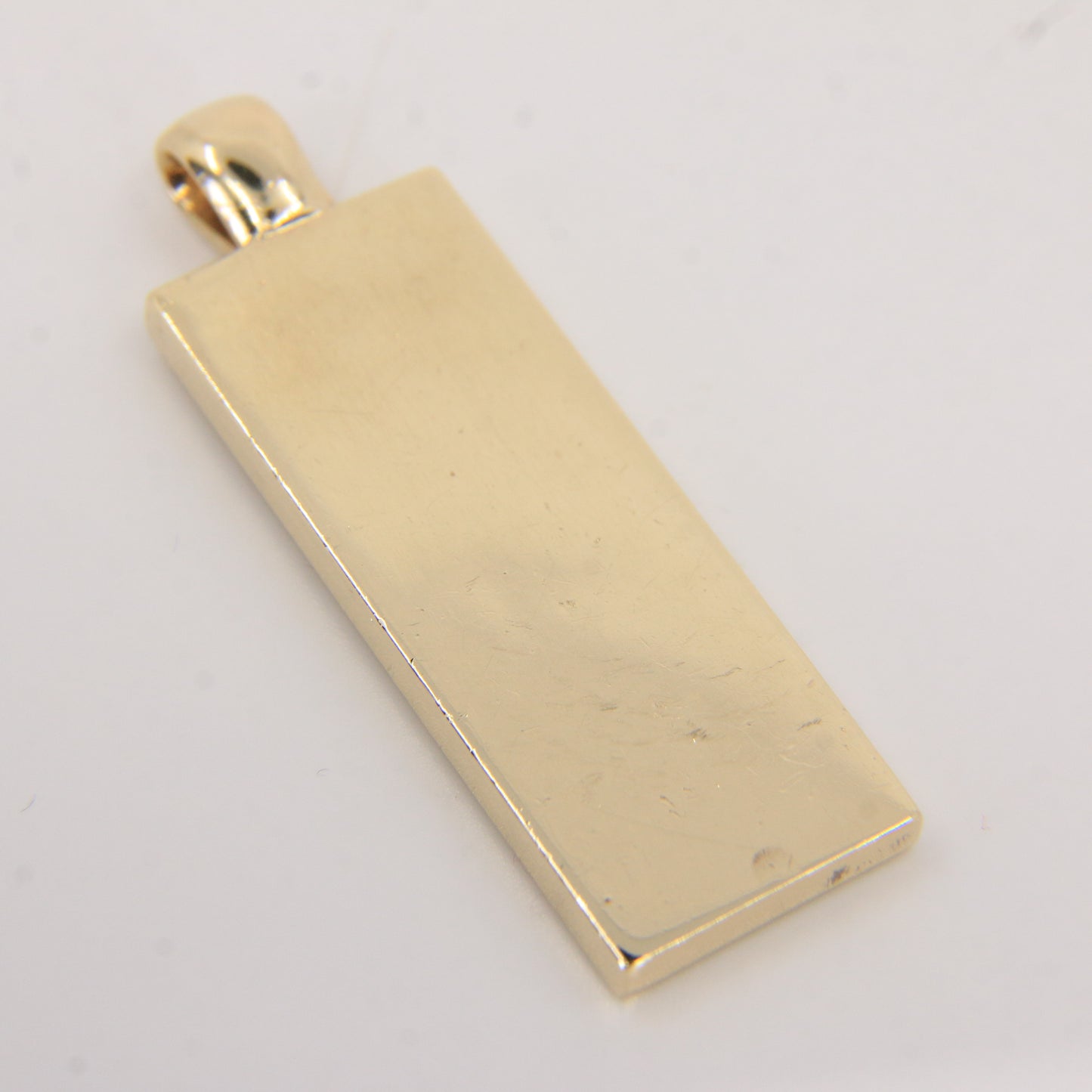Vintage 9ct Hallmarked Yellow Gold 1977 Ingot Pendant 0.55oz Smooth Bar