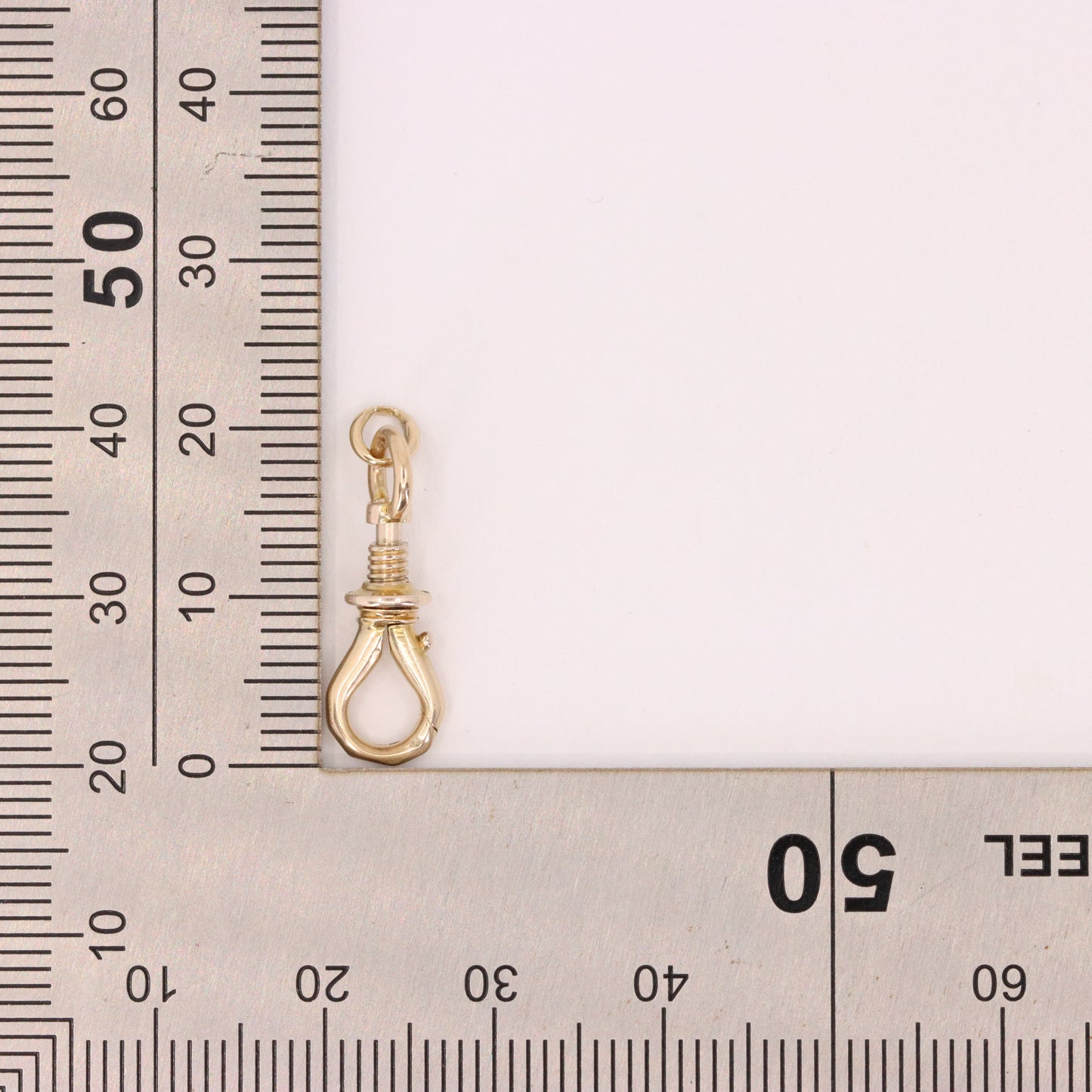 Antique 9ct Yellow Gold Swivel Open Screw Dog Clip Clasp Jewellery Finding Gift