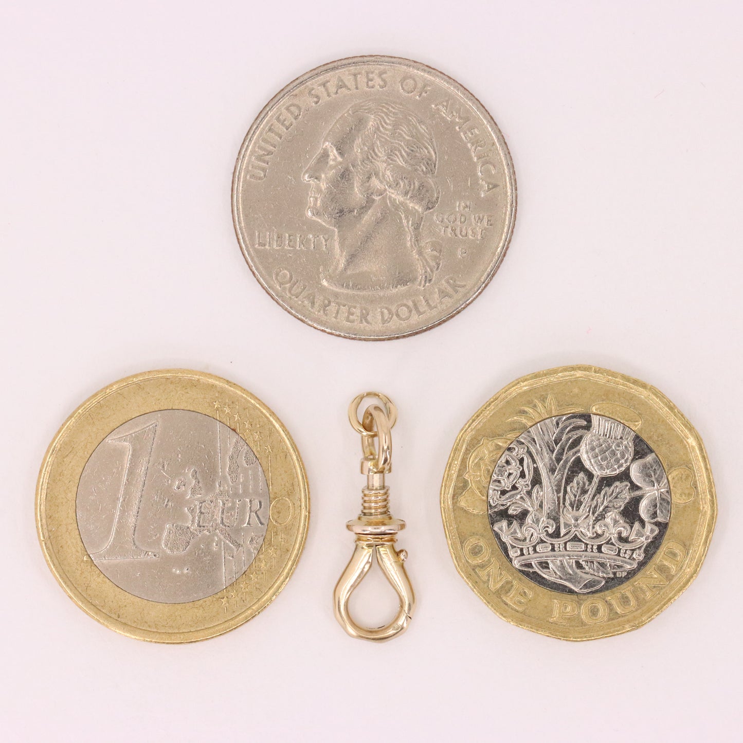 Antique 9ct Yellow Gold Swivel Open Screw Dog Clip Clasp Jewellery Finding Gift