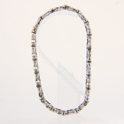 Vintage 18ct White Gold 2ct Diamond Bracelet 7.5" Hallmarked Gift Boxed