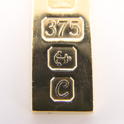 Vintage 9ct Hallmarked Yellow Gold 1977 Ingot Pendant 0.55oz Smooth Bar