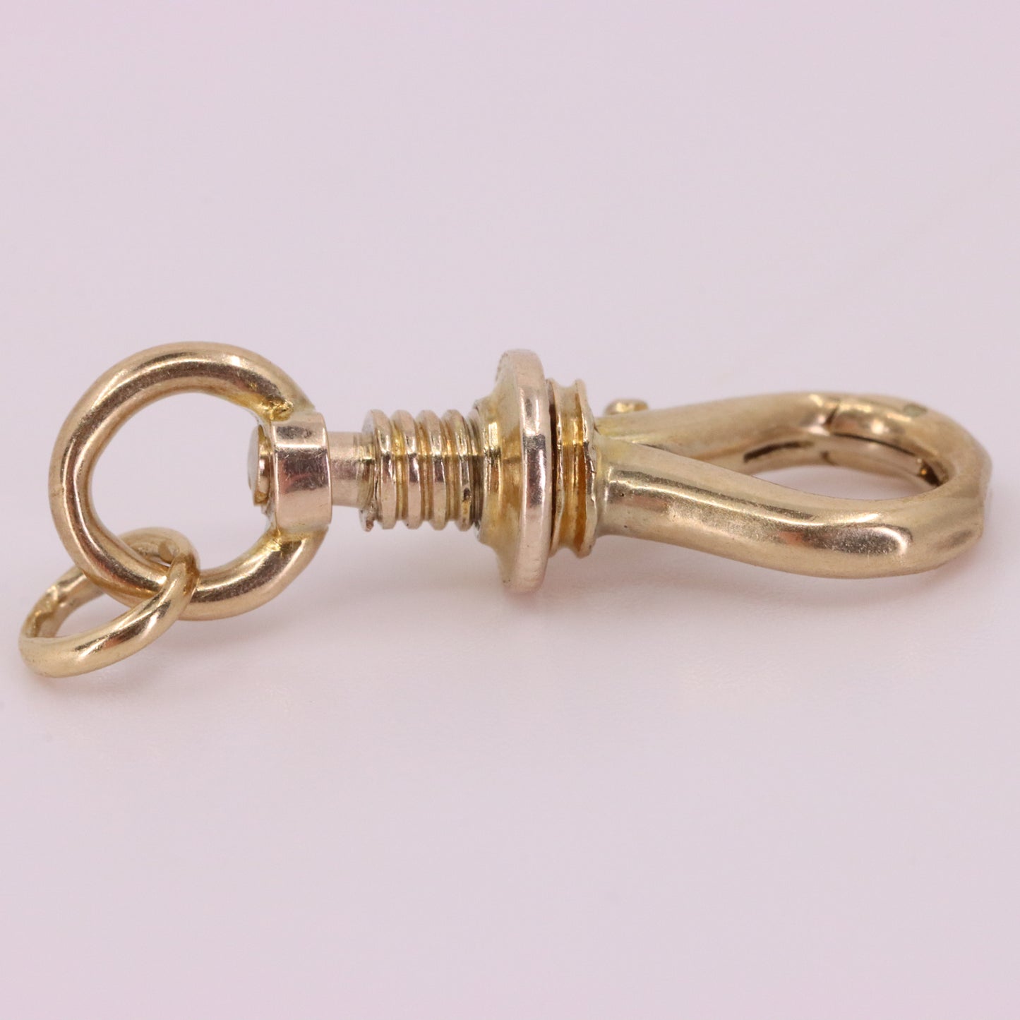 Antique 9ct Yellow Gold Swivel Open Screw Dog Clip Clasp Jewellery Finding Gift