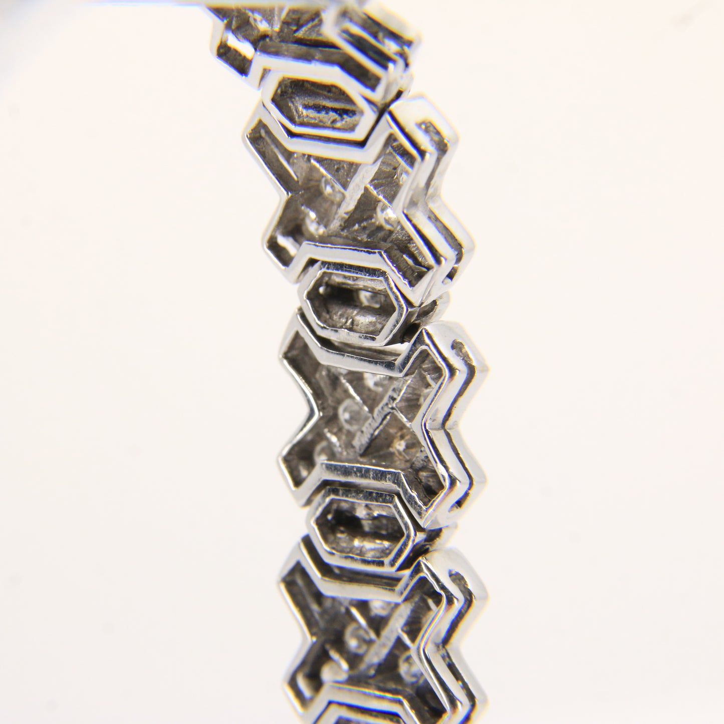 Vintage 18ct White Gold 2ct Diamond Bracelet 7.5" Hallmarked Gift Boxed