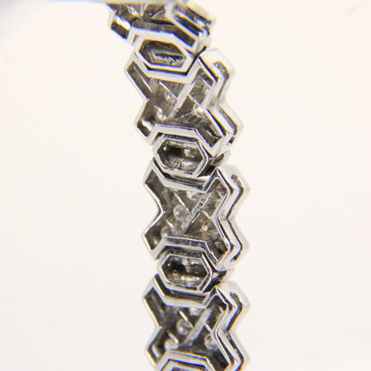 Vintage 18ct White Gold 2ct Diamond Bracelet 7.5" Hallmarked Gift Boxed