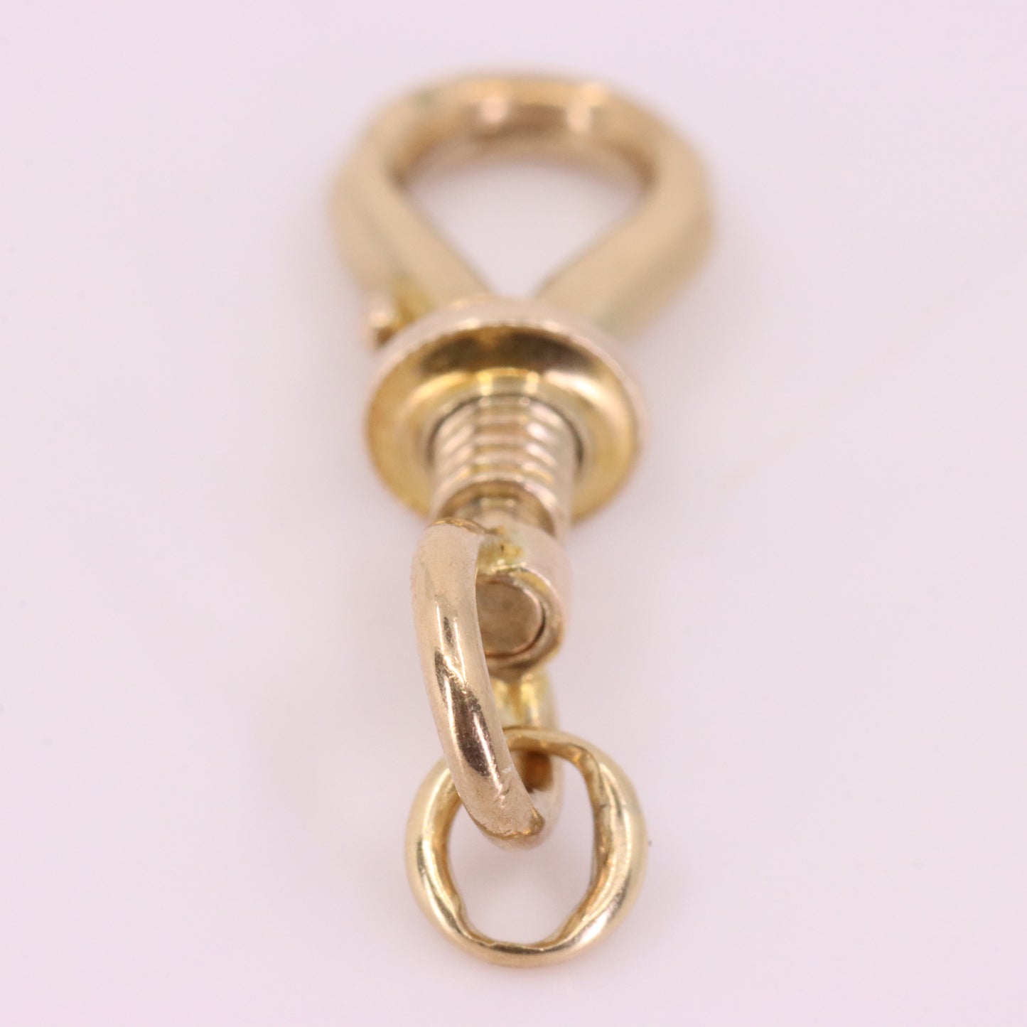 Antique 9ct Yellow Gold Swivel Open Screw Dog Clip Clasp Jewellery Finding Gift
