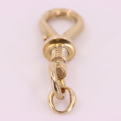 Antique 9ct Yellow Gold Swivel Open Screw Dog Clip Clasp Jewellery Finding Gift