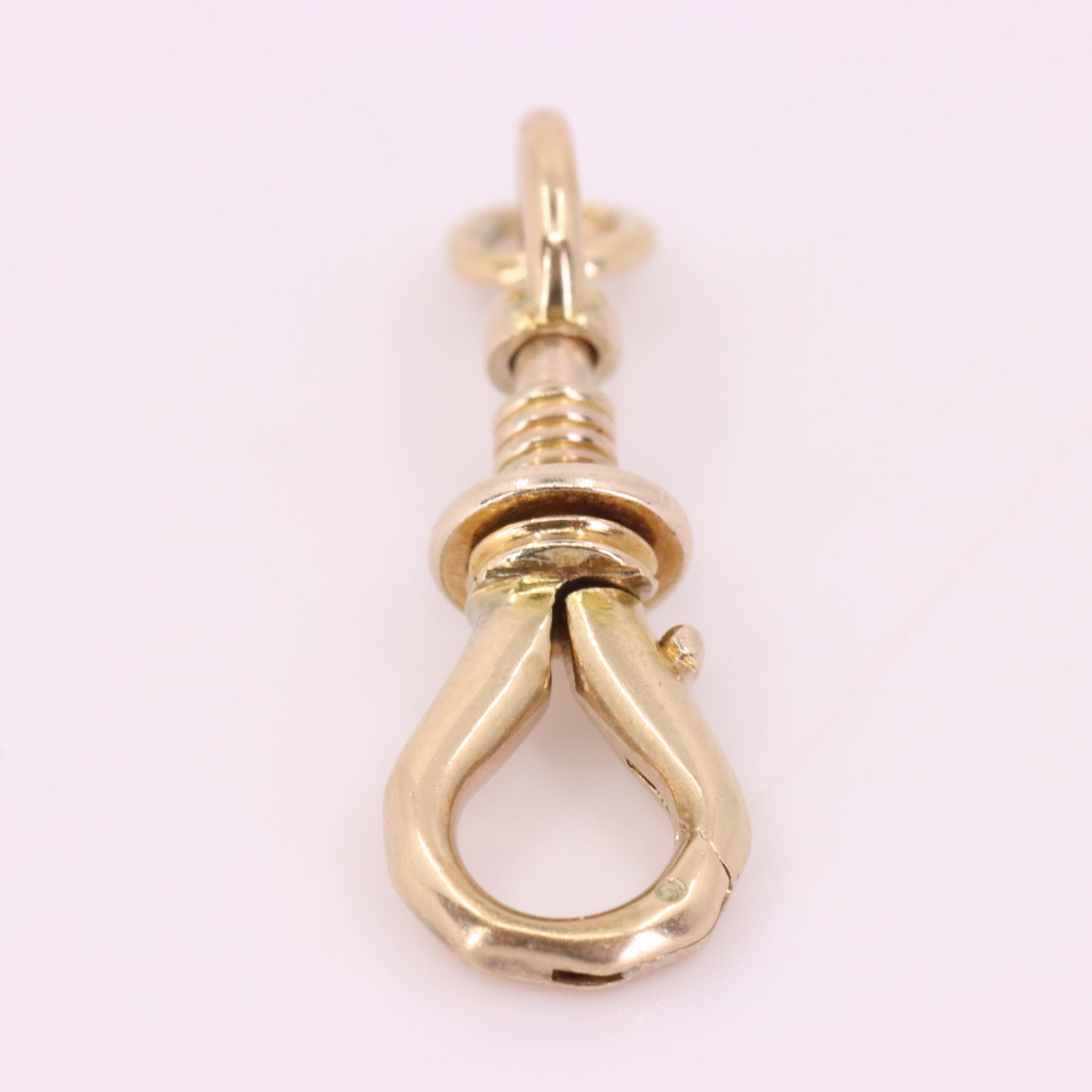 Antique 9ct Yellow Gold Swivel Open Screw Dog Clip Clasp Jewellery Finding Gift