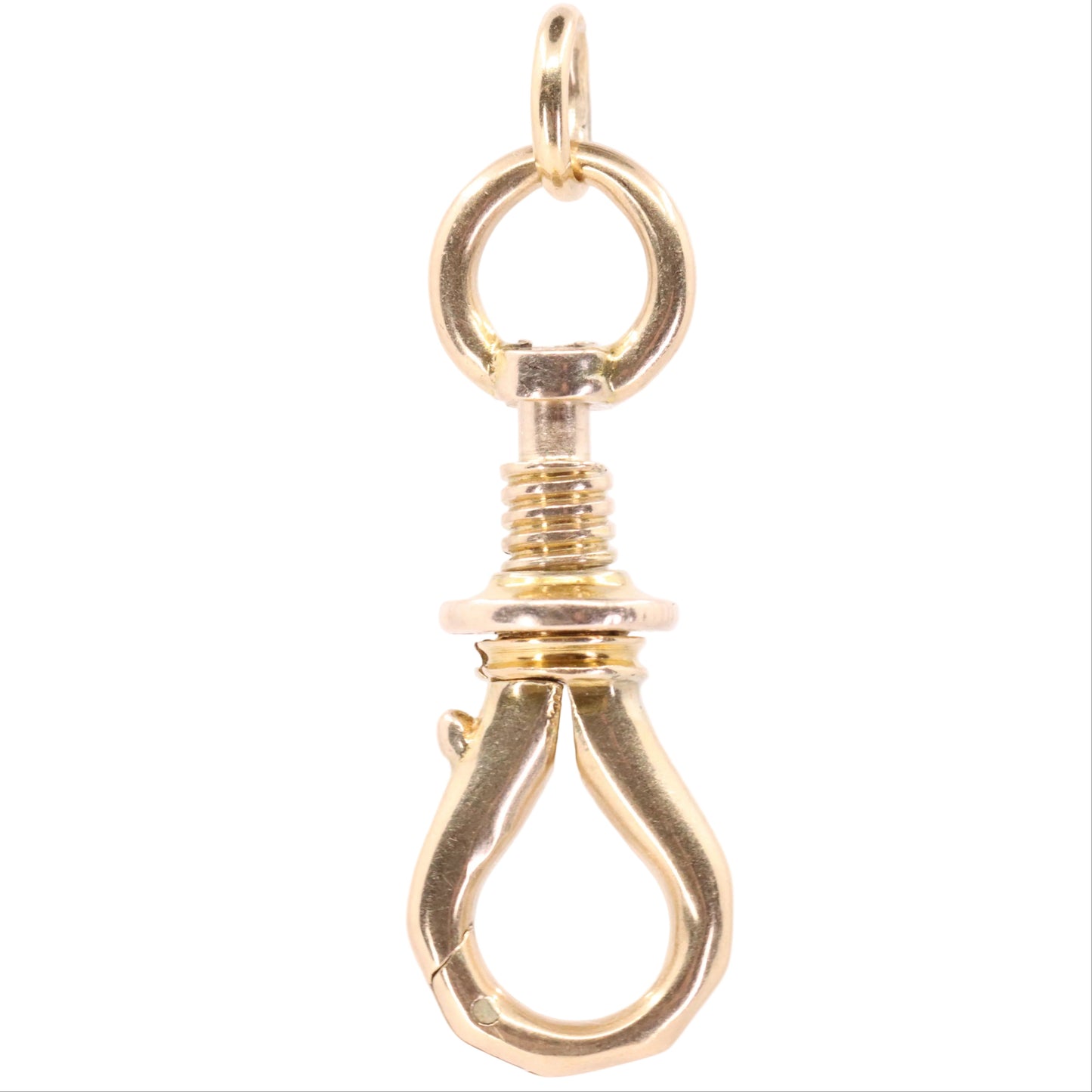 Antique 9ct Yellow Gold Swivel Open Screw Dog Clip Clasp Jewellery Finding Gift