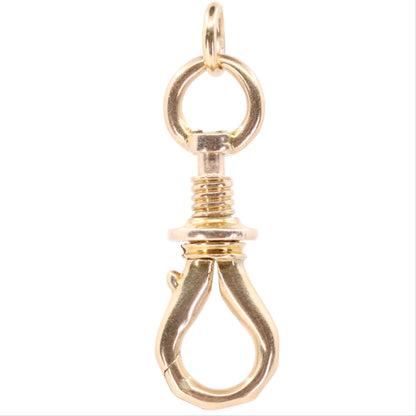 Antique 9ct Yellow Gold Swivel Open Screw Dog Clip Clasp Jewellery Finding Gift