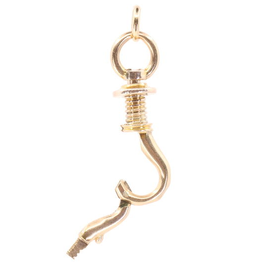Antique 9ct Yellow Gold Swivel Open Screw Dog Clip Clasp Jewellery Finding Gift