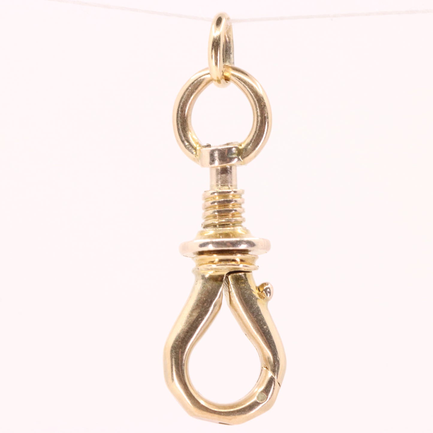 Antique 9ct Yellow Gold Swivel Open Screw Dog Clip Clasp Jewellery Finding Gift