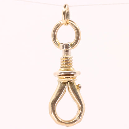 Antique 9ct Yellow Gold Swivel Open Screw Dog Clip Clasp Jewellery Finding Gift