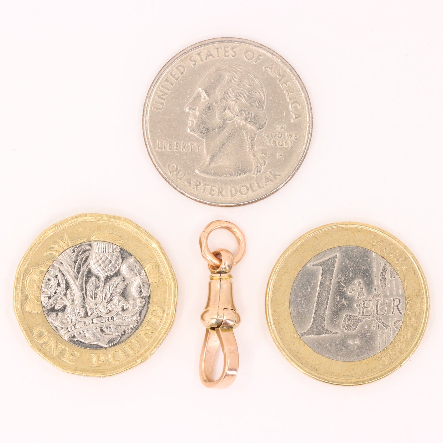 Antique 9ct Rose Gold Dog Clip Clasp Jewellery Finding Pendant Charm Handpicked