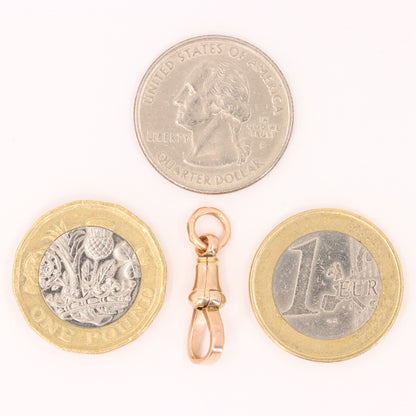 Antique 9ct Rose Gold Dog Clip Clasp Jewellery Finding Pendant Charm Handpicked