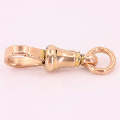Antique 9ct Rose Gold Dog Clip Clasp Jewellery Finding Pendant Charm Handpicked
