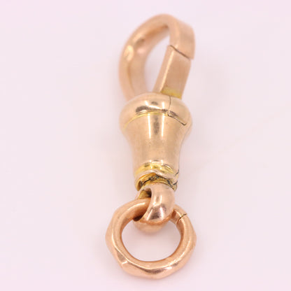 Antique 9ct Rose Gold Dog Clip Clasp Jewellery Finding Pendant Charm Handpicked