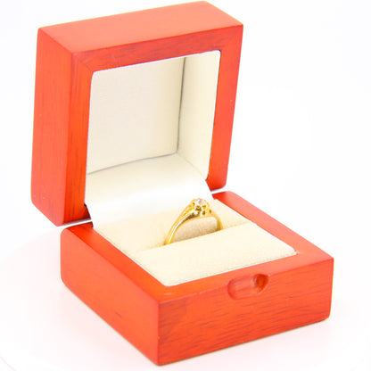 Vintage 18ct Gold Ring 18 Carat Yellow Gold Solitaire Diamond Ring Boxed