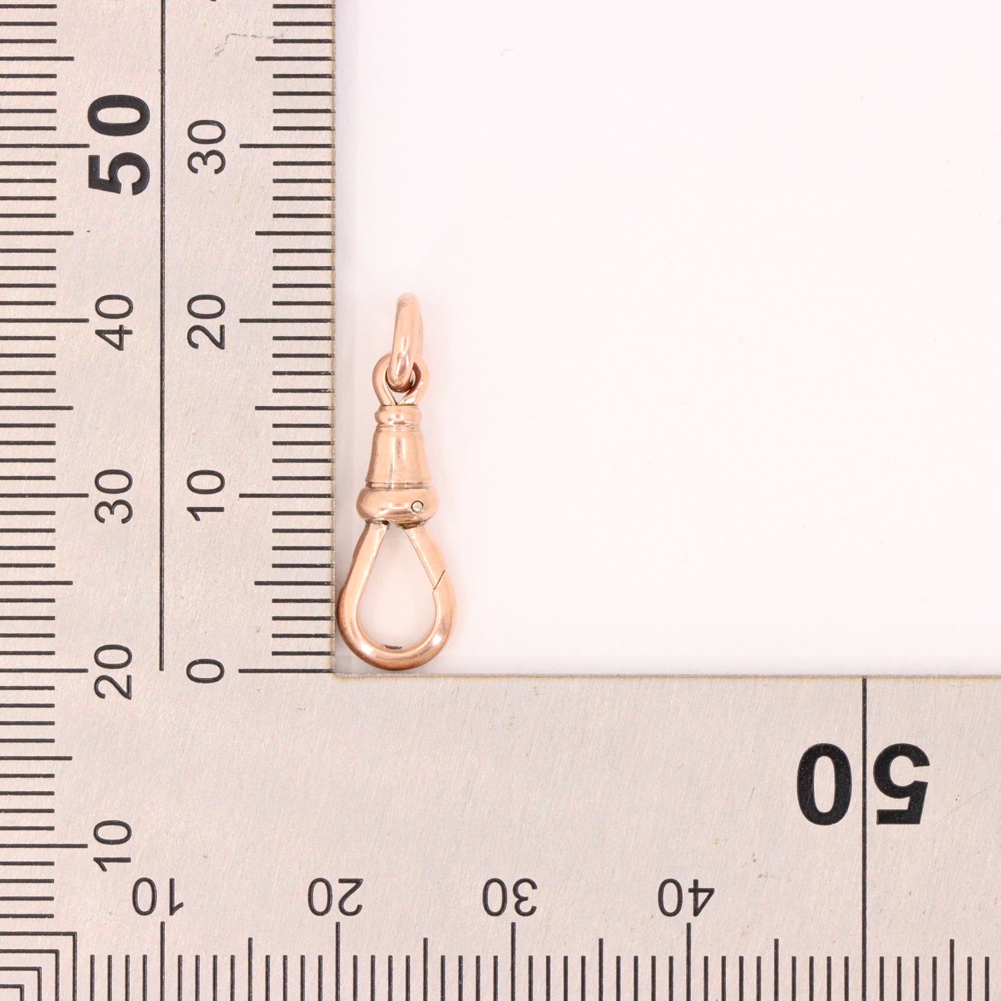 Antique 9ct Rose Gold Albert Dog Clip Clasp Charm Holder Pendant Finding Pendant