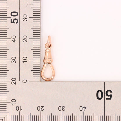 Antique 9ct Rose Gold Albert Dog Clip Clasp Charm Holder Pendant Finding Pendant