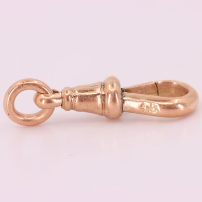 Antique 9ct Rose Gold Albert Dog Clip Clasp Charm Holder Pendant Finding Pendant