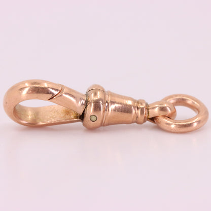 Antique 9ct Rose Gold Albert Dog Clip Clasp Charm Holder Pendant Finding Pendant