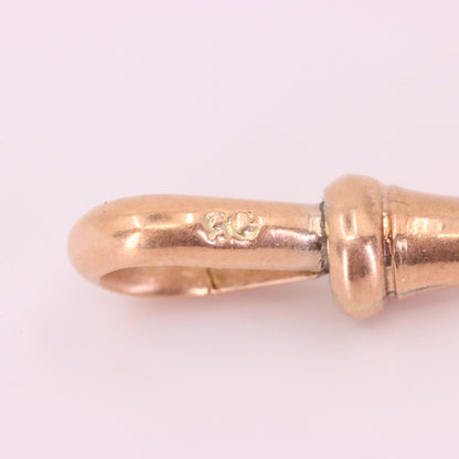 Antique 9ct Rose Gold Albert Dog Clip Clasp Charm Holder Pendant Finding Pendant