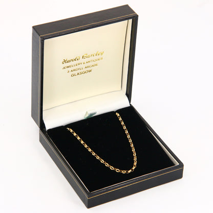 Vintage 24" 9ct Belcher Style Chain Necklace Hallmarked Yellow Gold Boxed