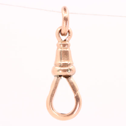 Antique 9ct Rose Gold Albert Dog Clip Clasp Charm Holder Pendant Finding Pendant