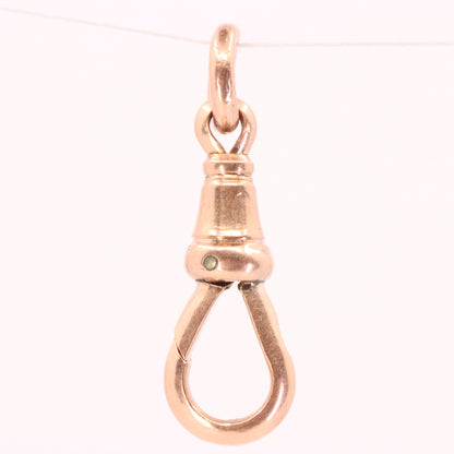 Antique 9ct Rose Gold Albert Dog Clip Clasp Charm Holder Pendant Finding Pendant