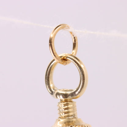 Antique 9ct Yellow Gold Swivel Open Screw Dog Clip Clasp Charm Holder