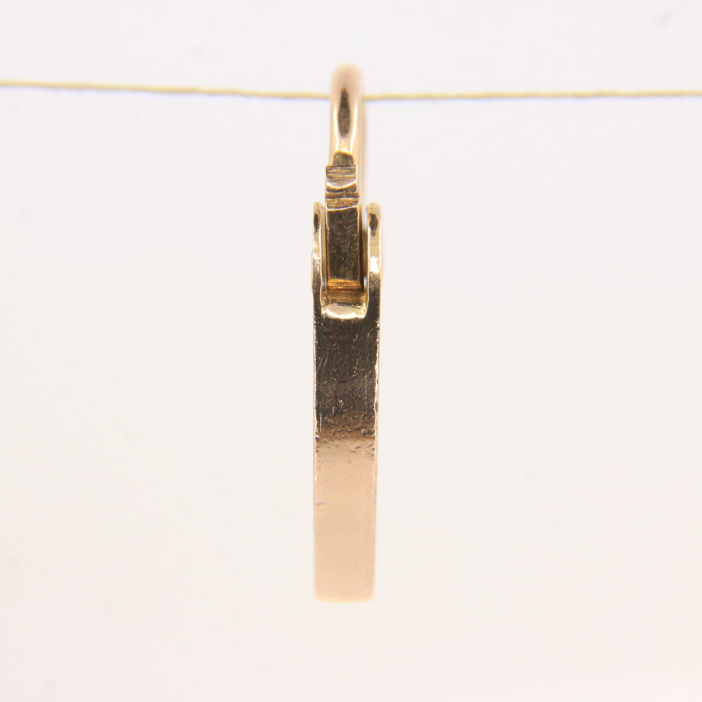 Vintage 9ct Yellow Gold Double Hallmarked Heart Padlock Charm Pendant Love Gift