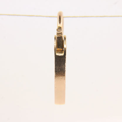 Vintage 9ct Yellow Gold Double Hallmarked Heart Padlock Charm Pendant Love Gift