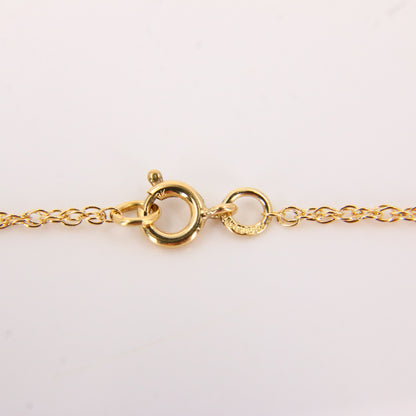 Vintage 9ct Gold 18 inch Heart Lock Singapore Chain Necklace Yellow Gold Boxed