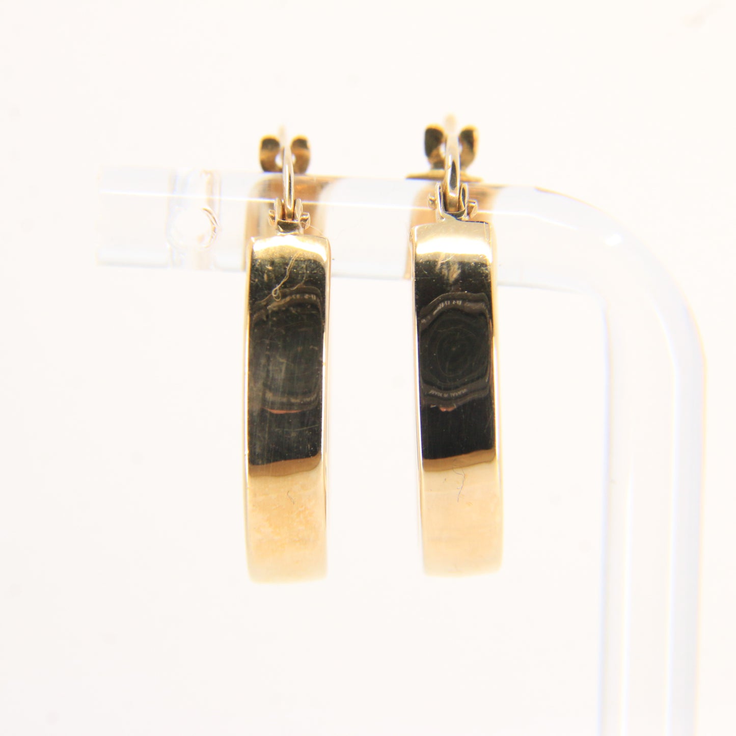 Vintage 9ct Gold Hoop Earrings Oval Lightweight Yellow Gold Boxed Gift