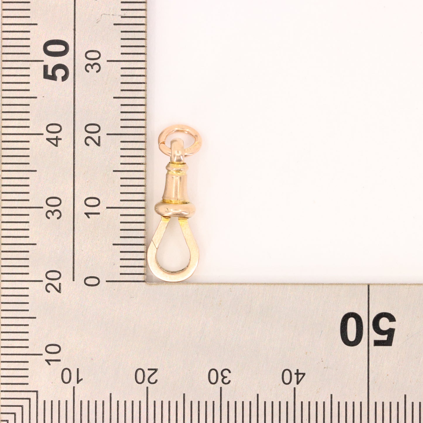 Antique 9ct Rose Gold Albert Dog Clip Clasp Charm Holder Jewellery Finding