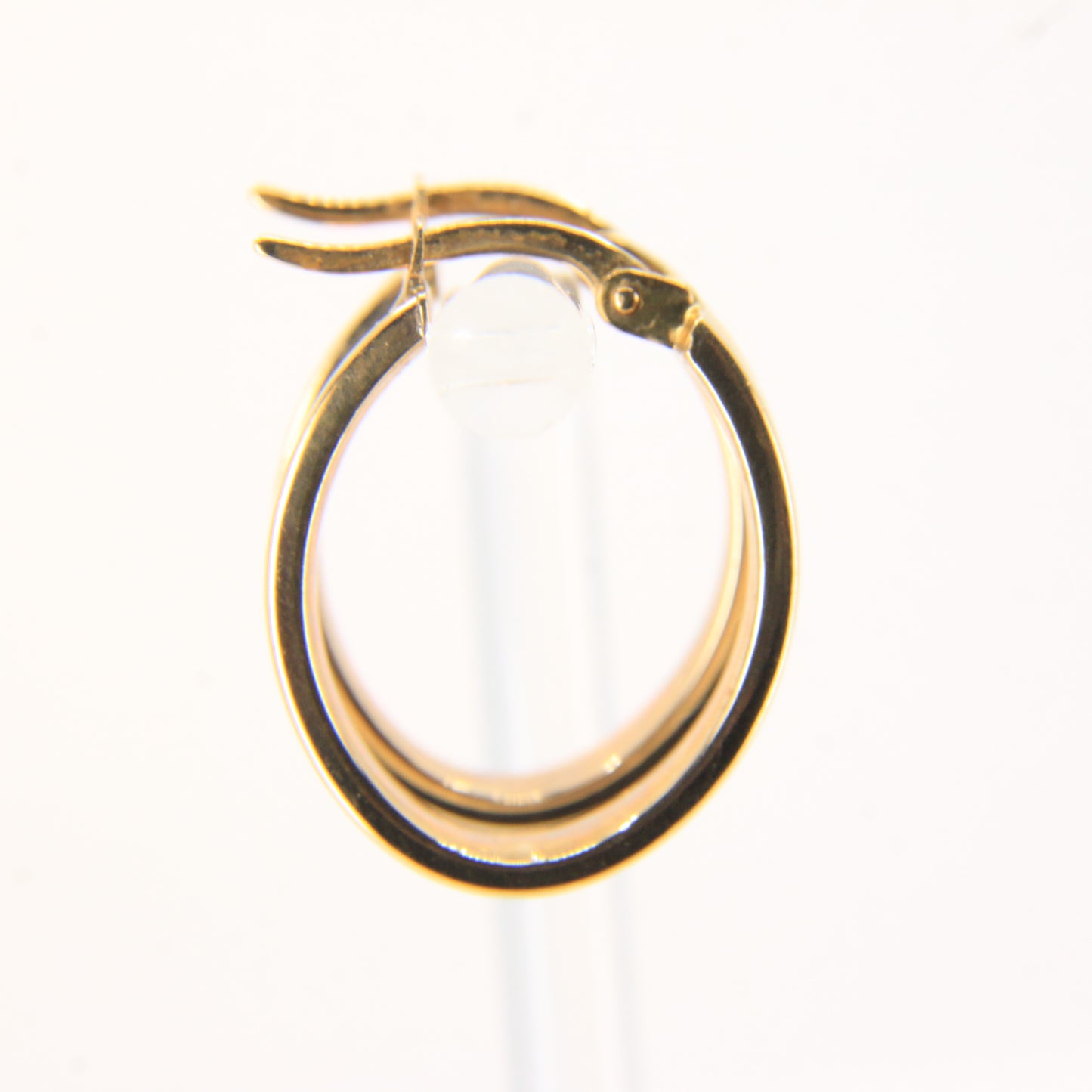 Vintage 9ct Gold Hoop Earrings Oval Lightweight Yellow Gold Boxed Gift