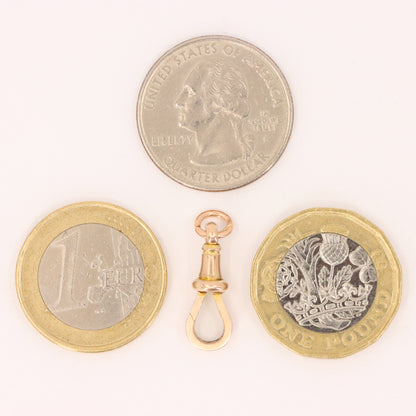 Antique 9ct Rose Gold Albert Dog Clip Clasp Charm Holder Jewellery Finding