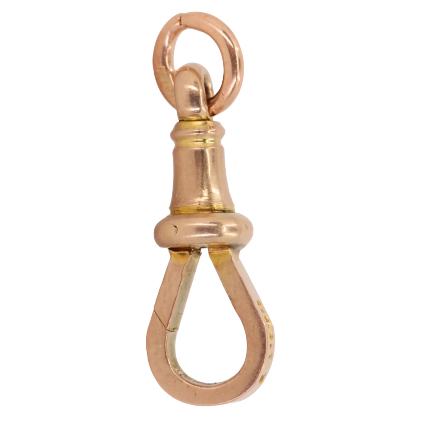 Antique 9ct Rose Gold Albert Dog Clip Clasp Charm Holder Jewellery Finding