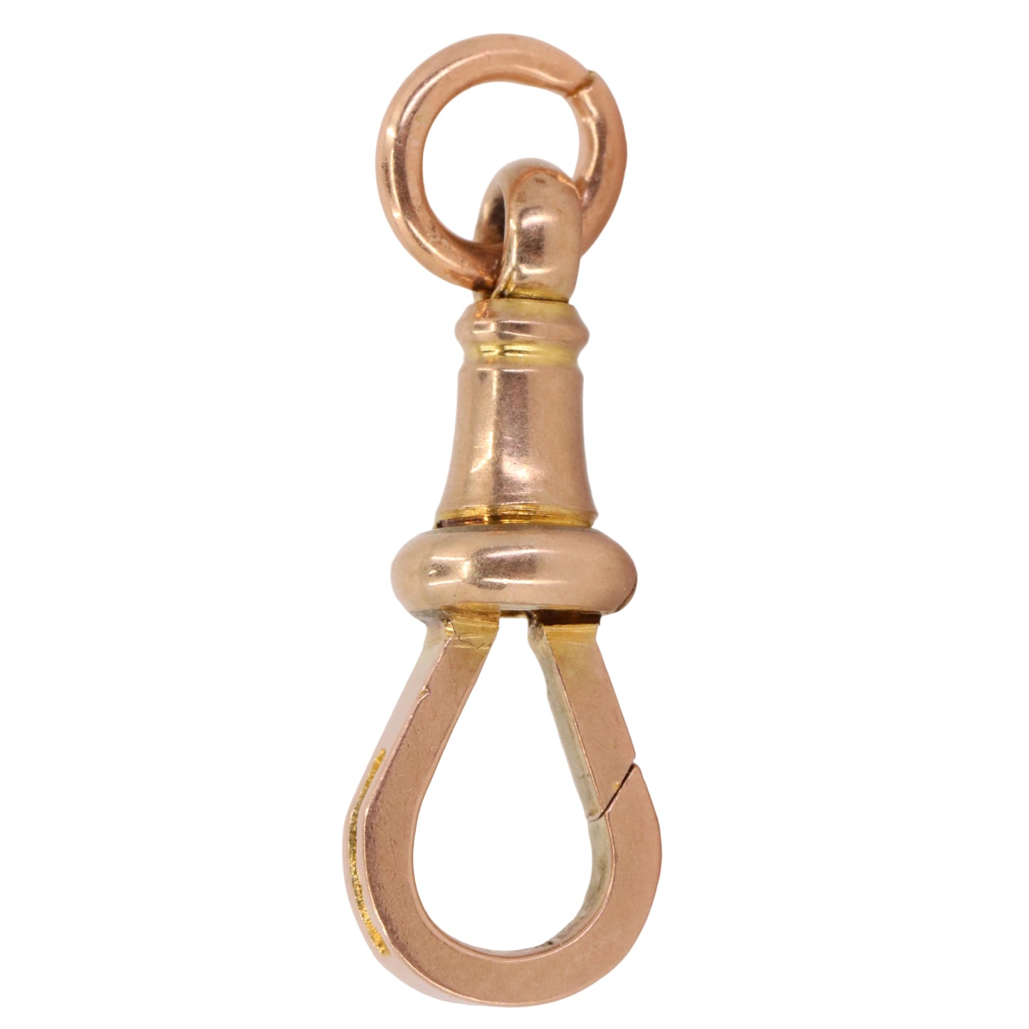 Antique 9ct Rose Gold Albert Dog Clip Clasp Charm Holder Jewellery Finding