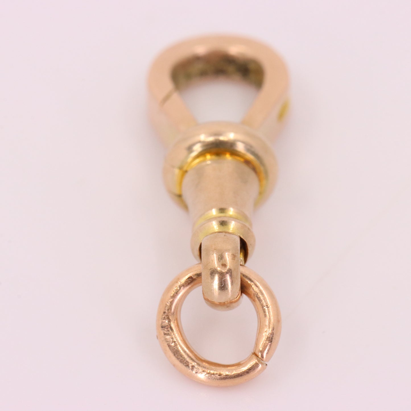 Antique 9ct Rose Gold Albert Dog Clip Clasp Charm Holder Jewellery Finding