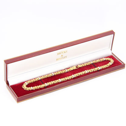 Vintage 9ct Heavy Flat Chain Necklace Yellow Gold British Hallmarked Boxed Gift