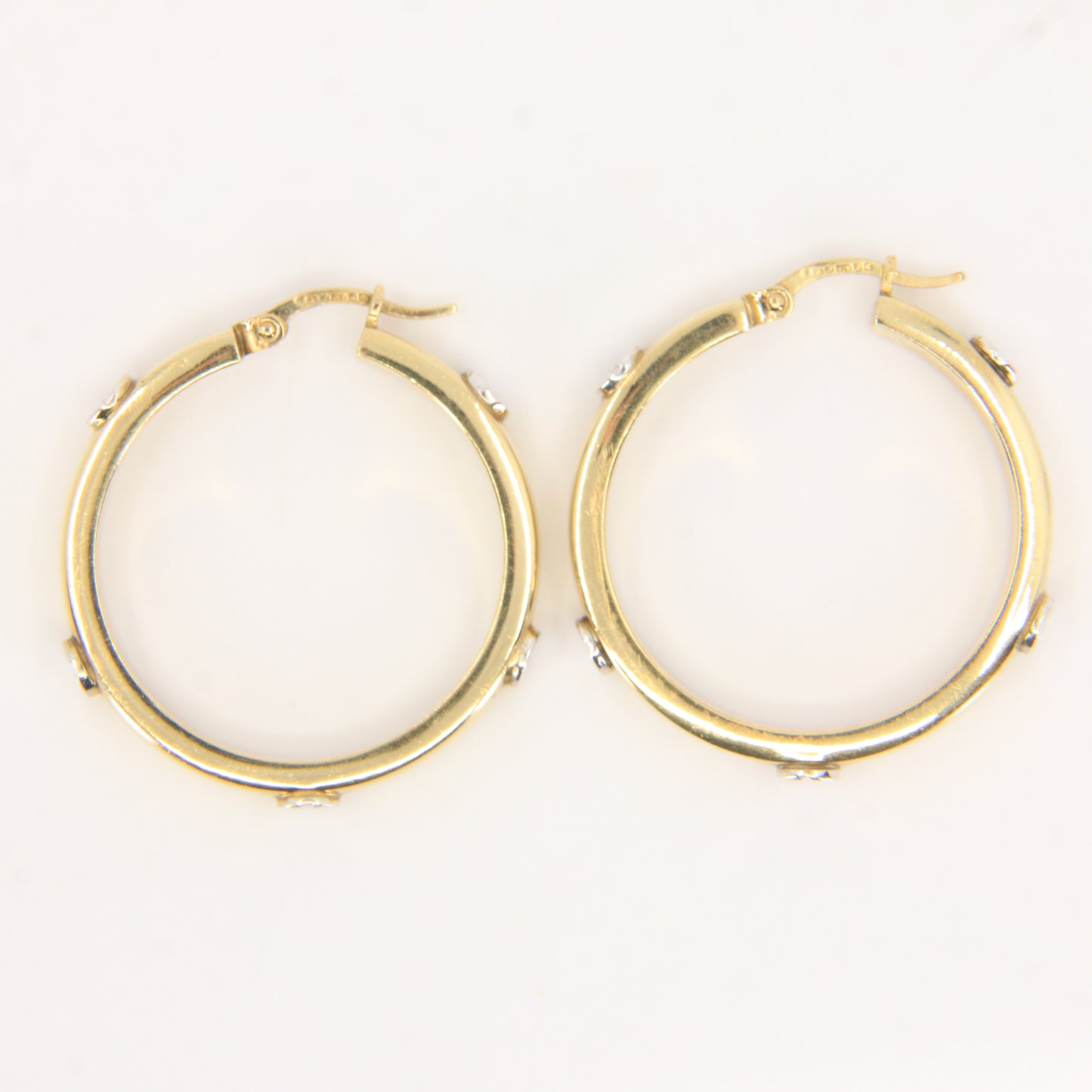 Vintage 9ct Gold Hoop Earrings Cartier Style Screw Design Hallmarked Gift