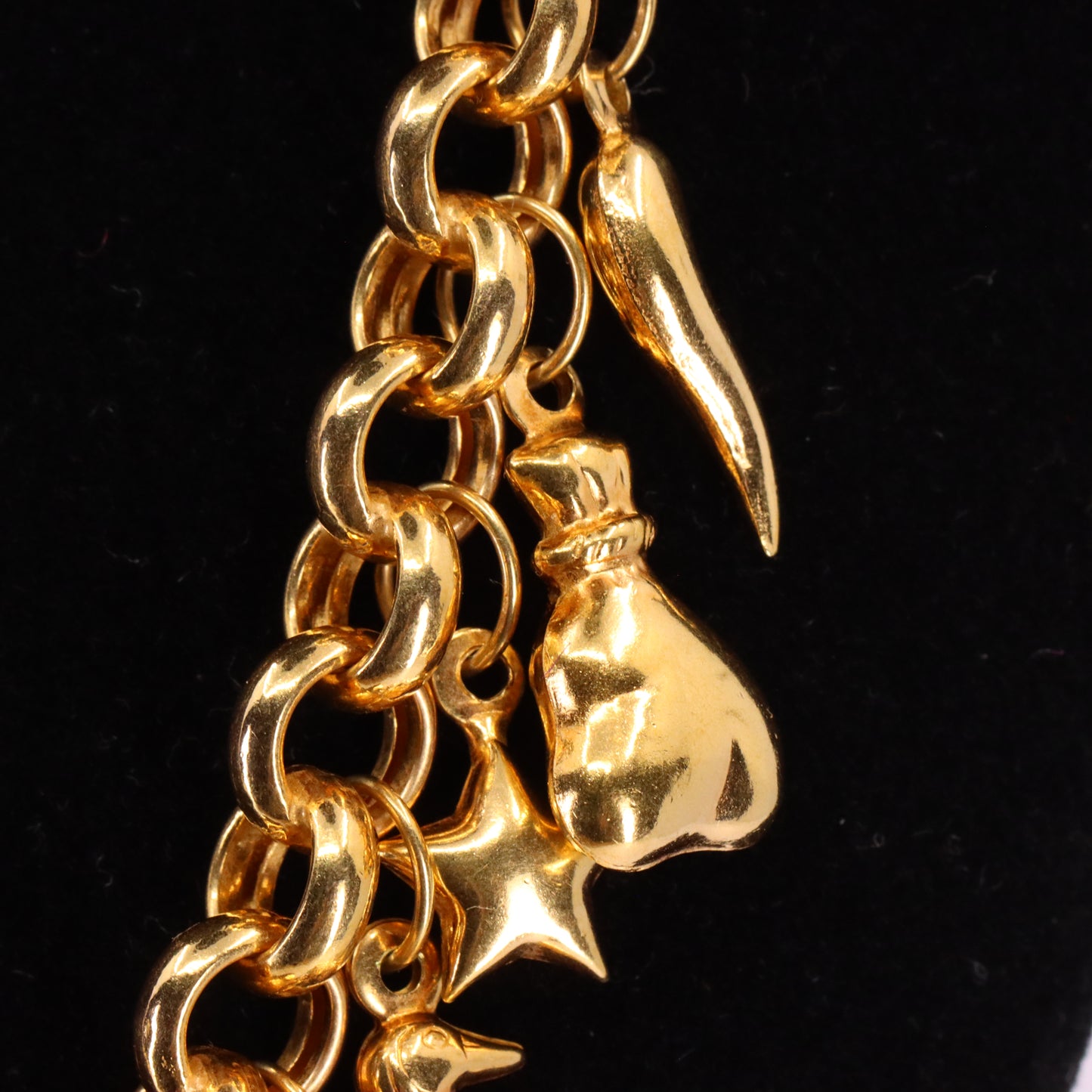 Vintage 9ct Hallmarked Gold Belcher Chain Charm Necklace 20.5 Inch Adjustable Boxed Gift