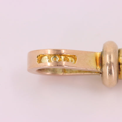Antique 9ct Rose Gold Albert Dog Clip Clasp Charm Holder Jewellery Finding