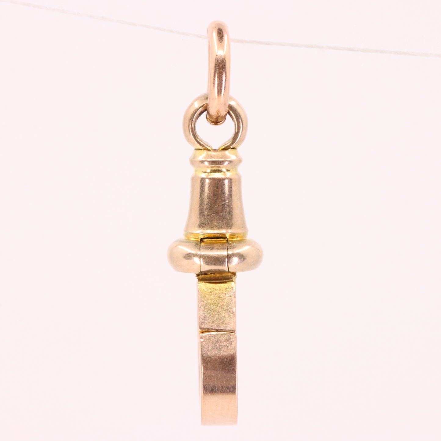 Antique 9ct Rose Gold Albert Dog Clip Clasp Charm Holder Jewellery Finding